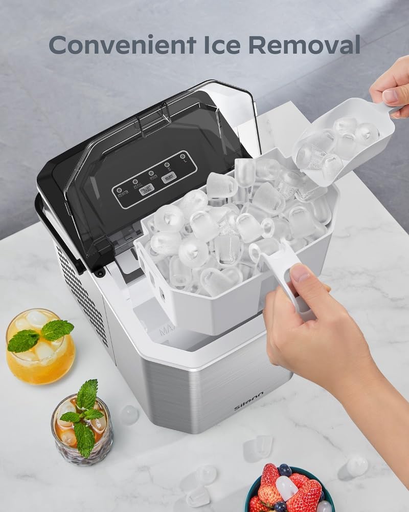 Thumbnail 2 de Silonn SLIM21T Countertop Ice Maker, Portable, Self-Cleaning, 9 Cubes in 6 Minutes