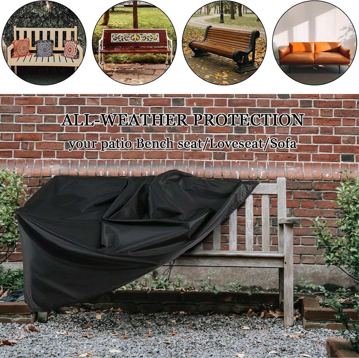 Thumbnail 6 de RICHIE 2 Seater waterproof bench cover 134x66x63
