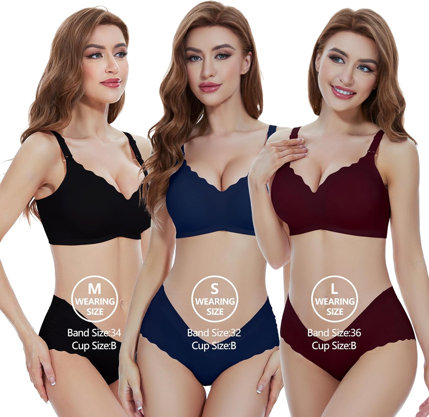 Thumbnail 3 de Dresime Nursing Bra for Breastfeeding – Wireless Ultra Comfort Maternity Bra with 360° Jelly Strip Support