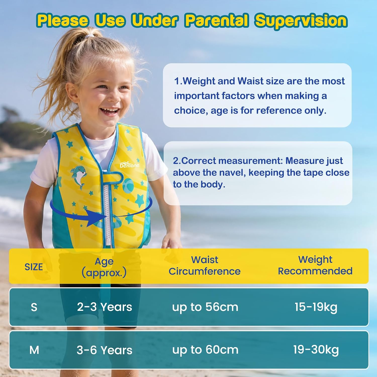 Detalle 2 de Schwimmweste für Kinder 2–6 Jahre – TÜV-geprüft, 8 abnehmbare Schaumstoffplatten, 15–30 kg