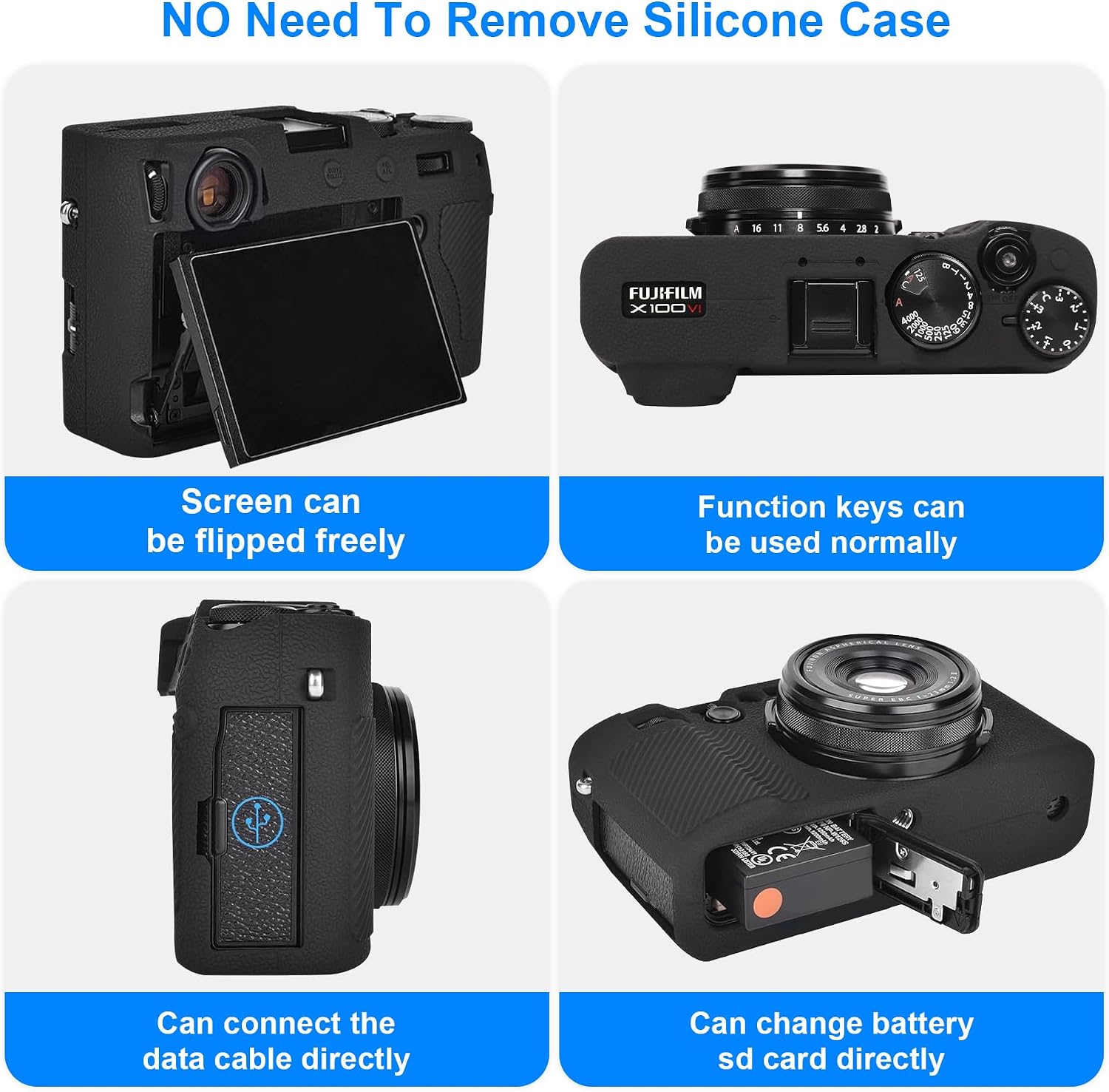 Thumbnail 3 de Elonbo Fujifilm X100VI silicone camera case