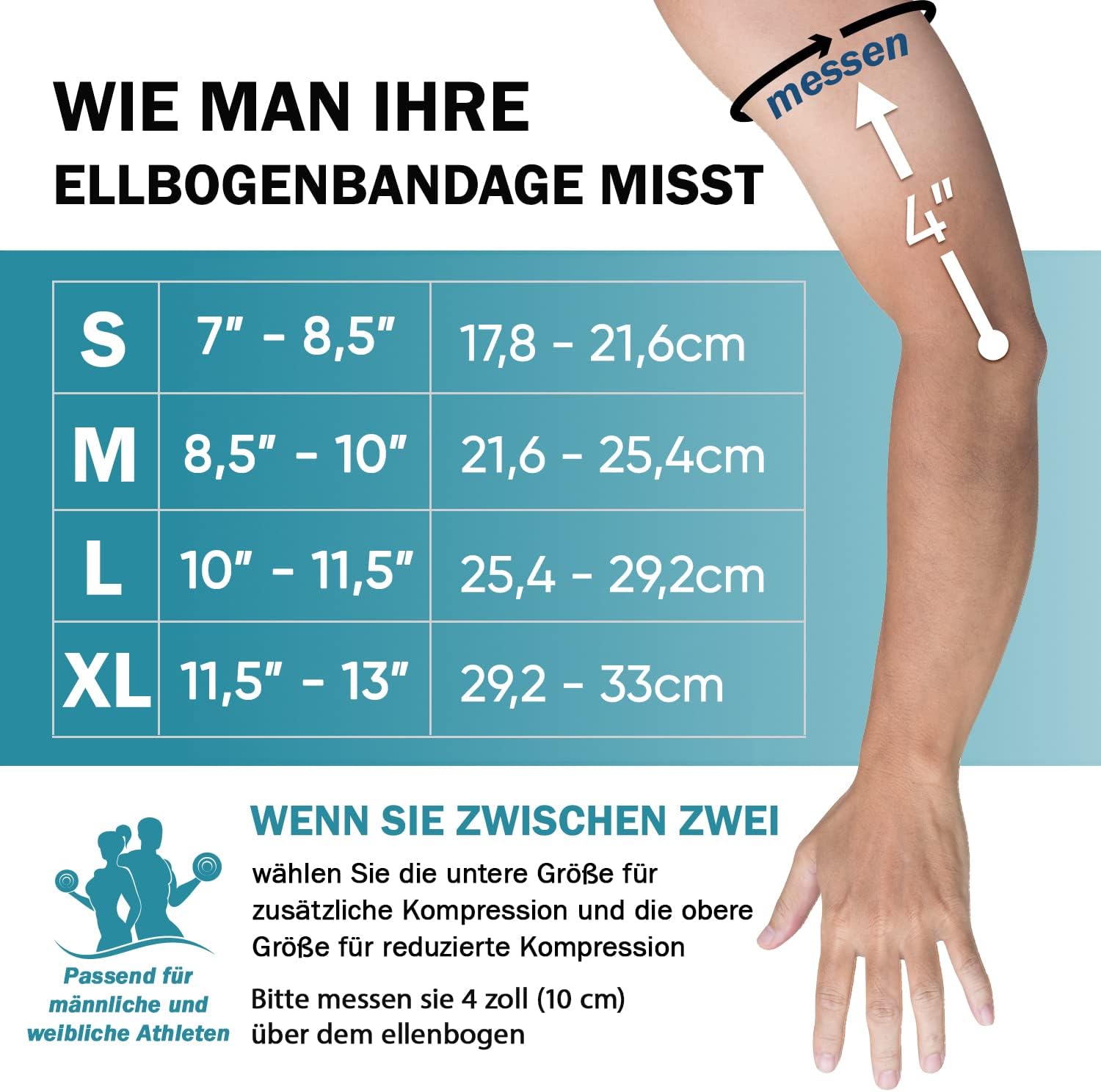 Detalle 2 de POWERLIX Ellenbogenbandage M 2 Stück
