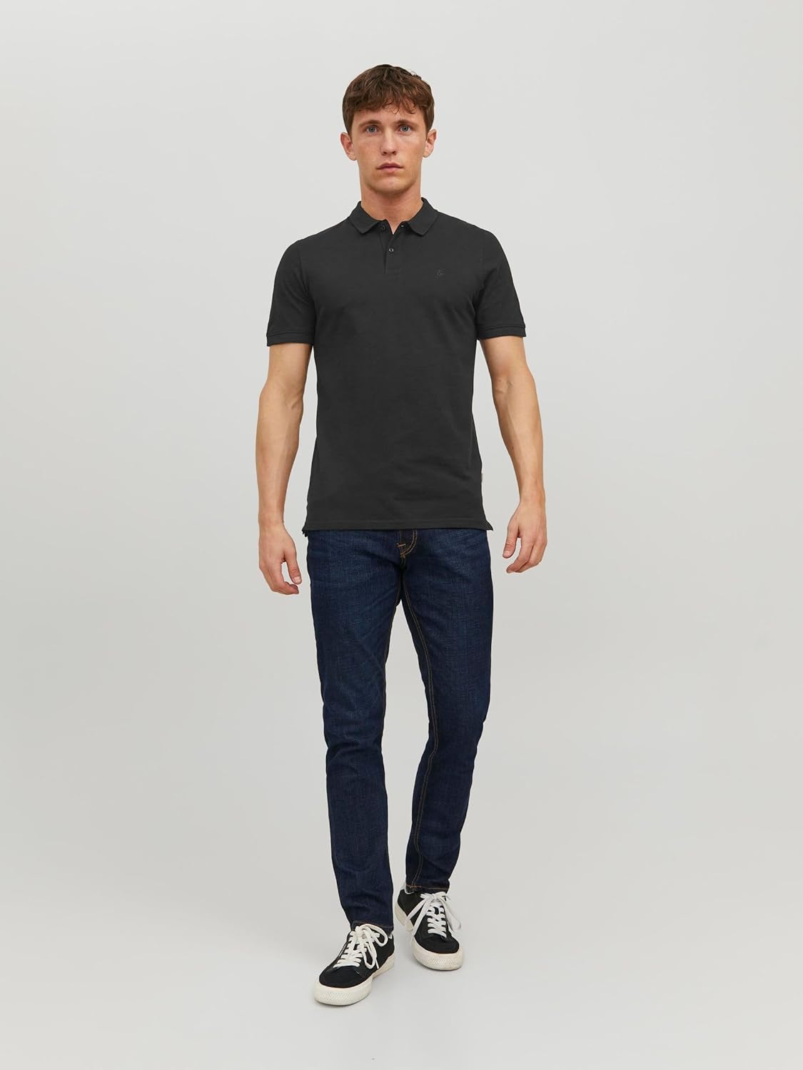 Thumbnail 4 de JACK & JONES Männer Poloshirt Einfarbig Slim Fit aus organischer Baumwolle