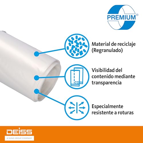 Thumbnail 3 de Deiss Premium 19005 - Bolsas de Basura Transparentes 🗑