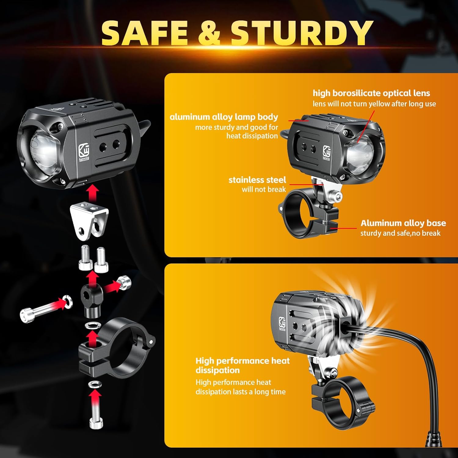 Thumbnail 4 de Kewig Motorcycle LED Light Kit 60W
