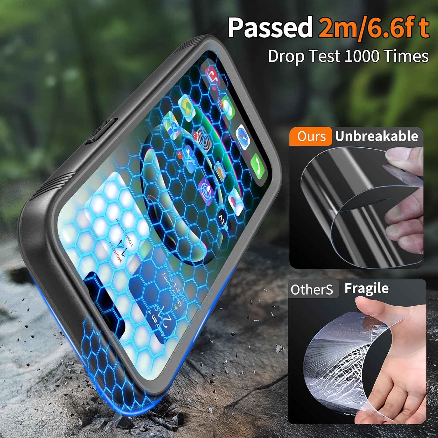 Detalle de Cozycase TOP Military Protective IP68 Case for iPhone 16e — Full Body Shockproof & Waterproof