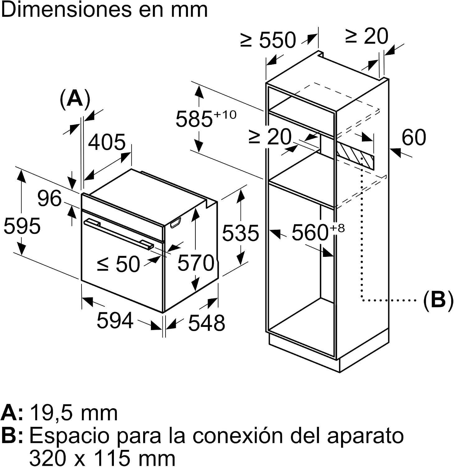 Detalle 2 de Bosch Horno Multifunción Pirolítico Serie 4 60 cm HBA574ES3