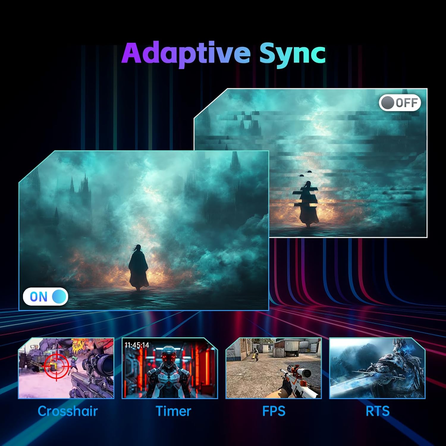 Thumbnail 5 de KTC Gaming Monitor (FHD up to 144Hz) with IPS panel, Adaptive Sync and anti-blue light
