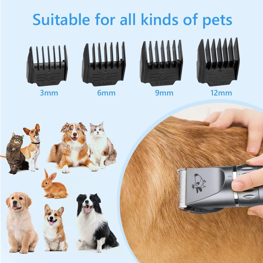 Thumbnail 3 de VSSHE Tosatrice per Animali Domestici — Tosatrice elettrica ricaricabile con 4 distanze di taglio e Display LCD