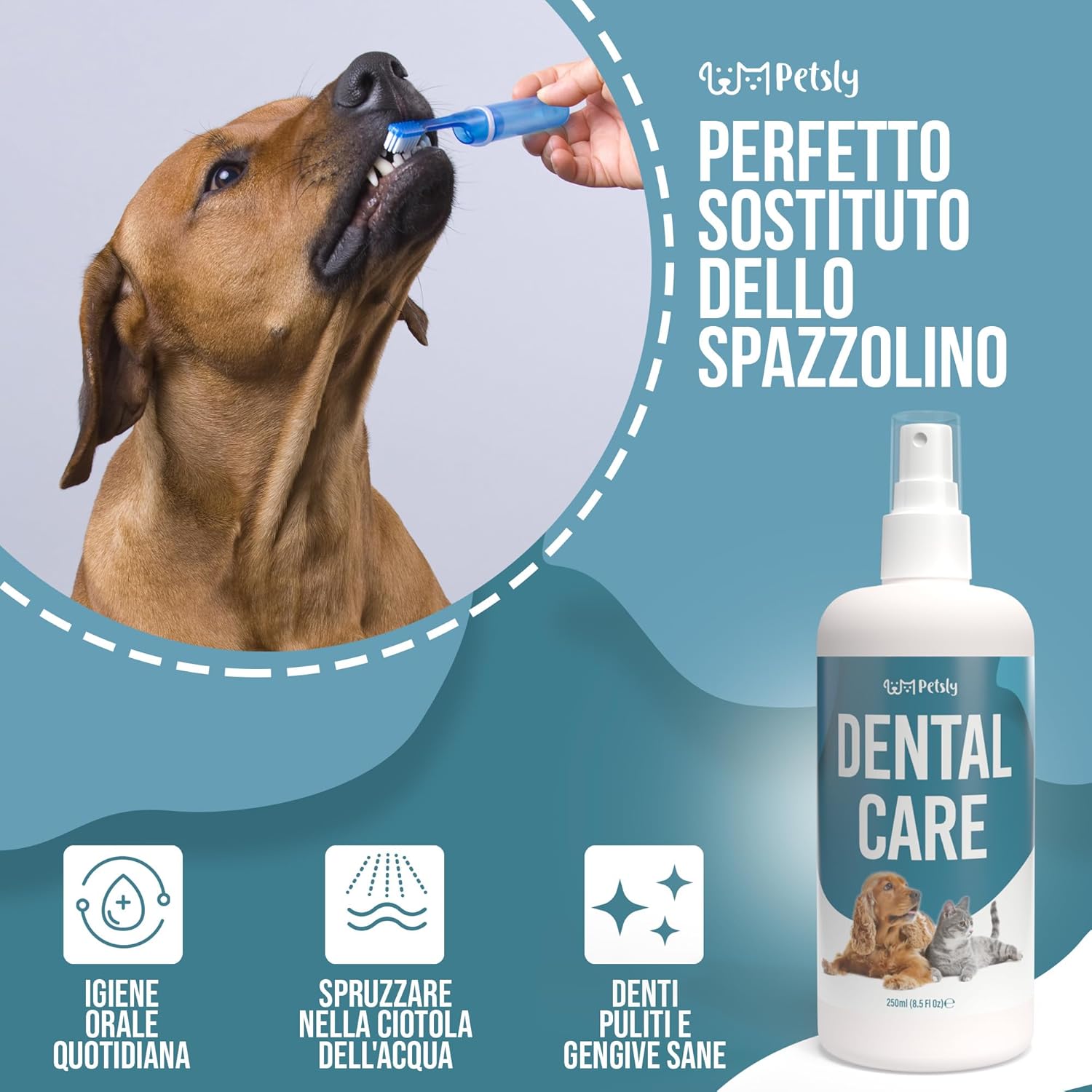 Thumbnail 3 de Petsly Spray Dentifricio per Cani e Gatti da 250 ml – Alito fresco, formula delicata con ingredienti naturali