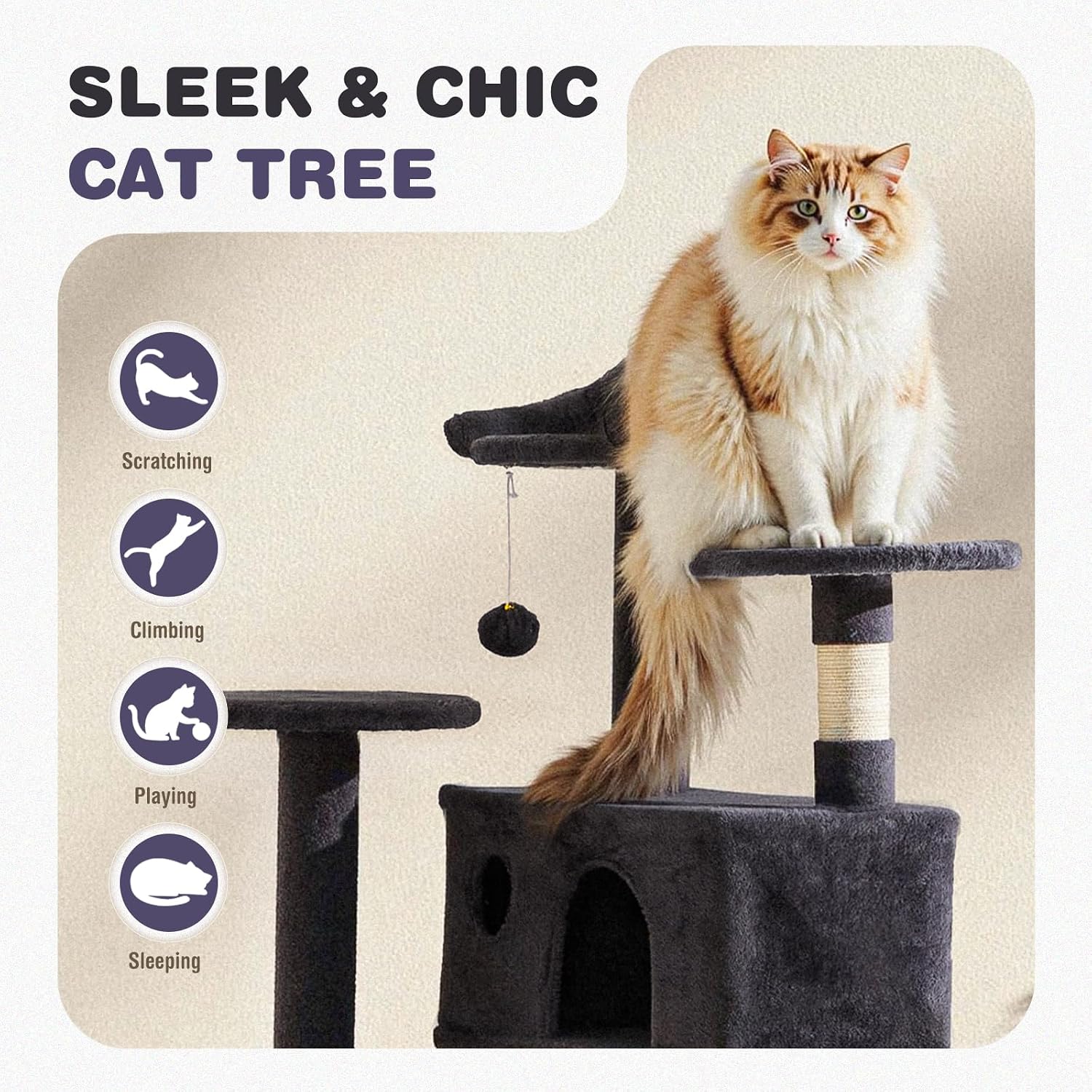 Detalle 2 de Aidoly Cat Tree 54-Inch