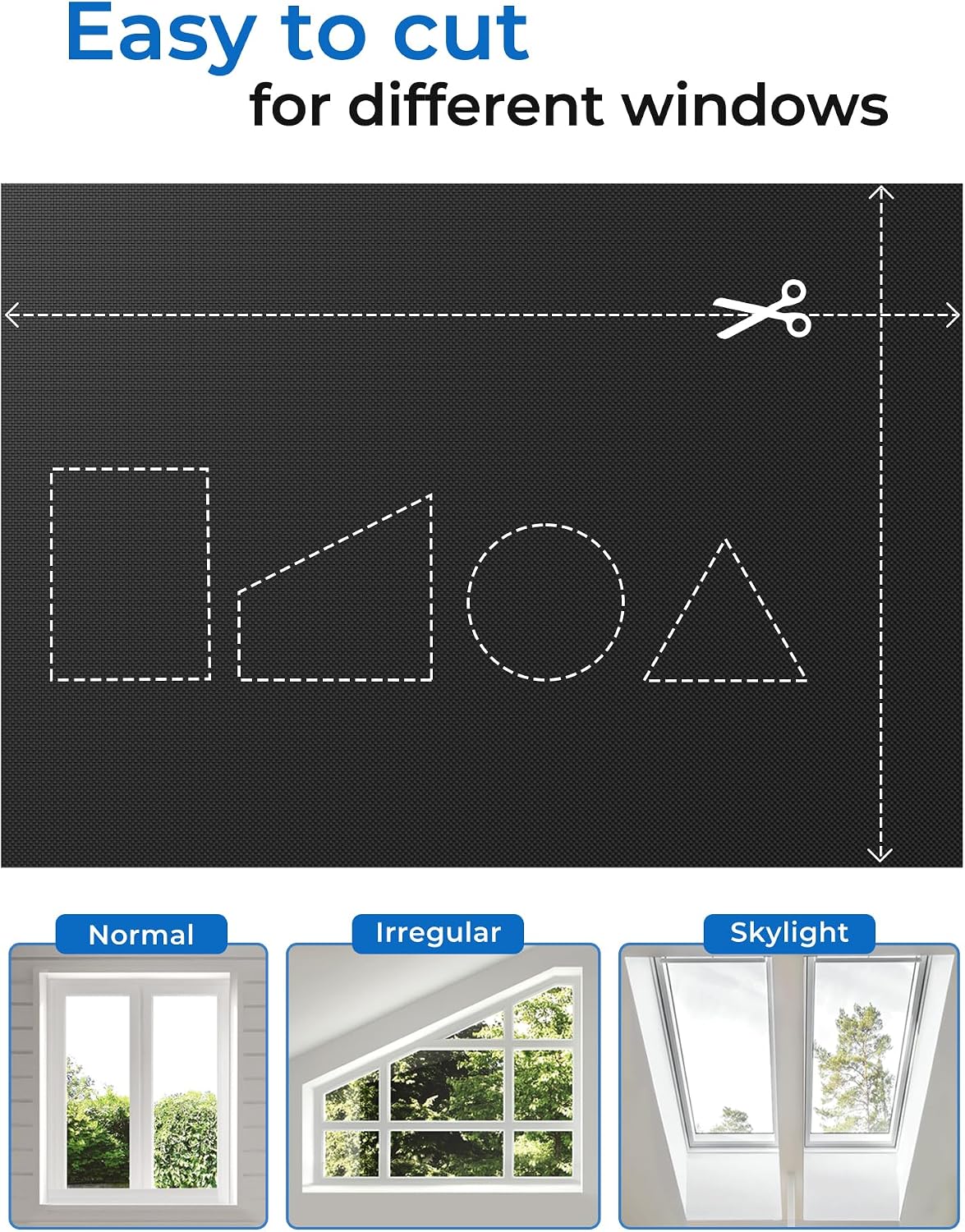 Detalle de Sumobaby 50"x60" Portable Blackout Curtains: Cut-to-Fit 100% Darkening Window Shades