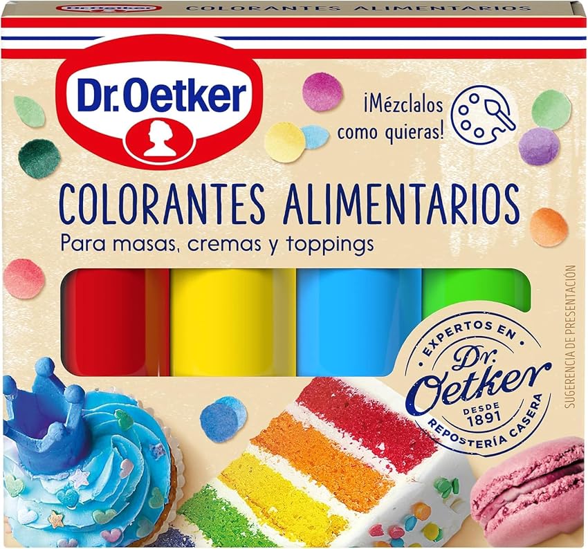 Detalle 2 de DR. OETKER Colorantes Alimentarios 17 unidades 🌈