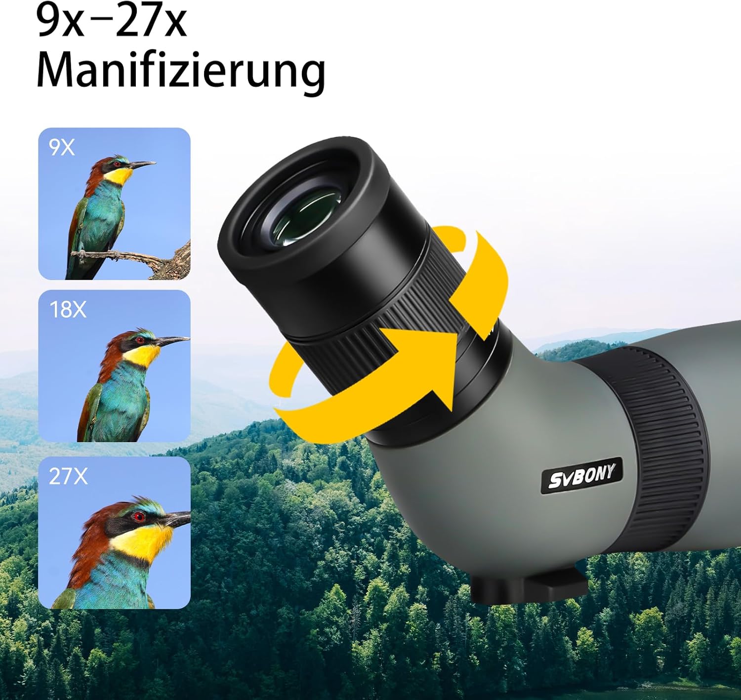 Thumbnail 4 de SVBONY SV410 Spektiv 9-27x56 ED – ultrakompakt, leicht und vielseitig