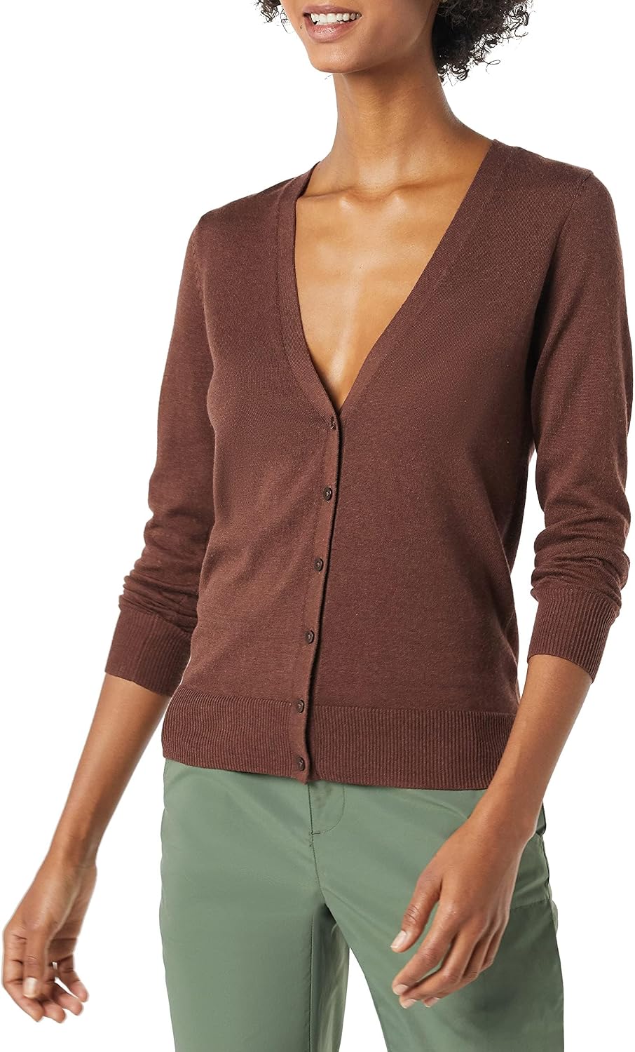 Detalle 2 de Amazon Essentials Women's Lightweight V-Neck Cardigan Plus Size