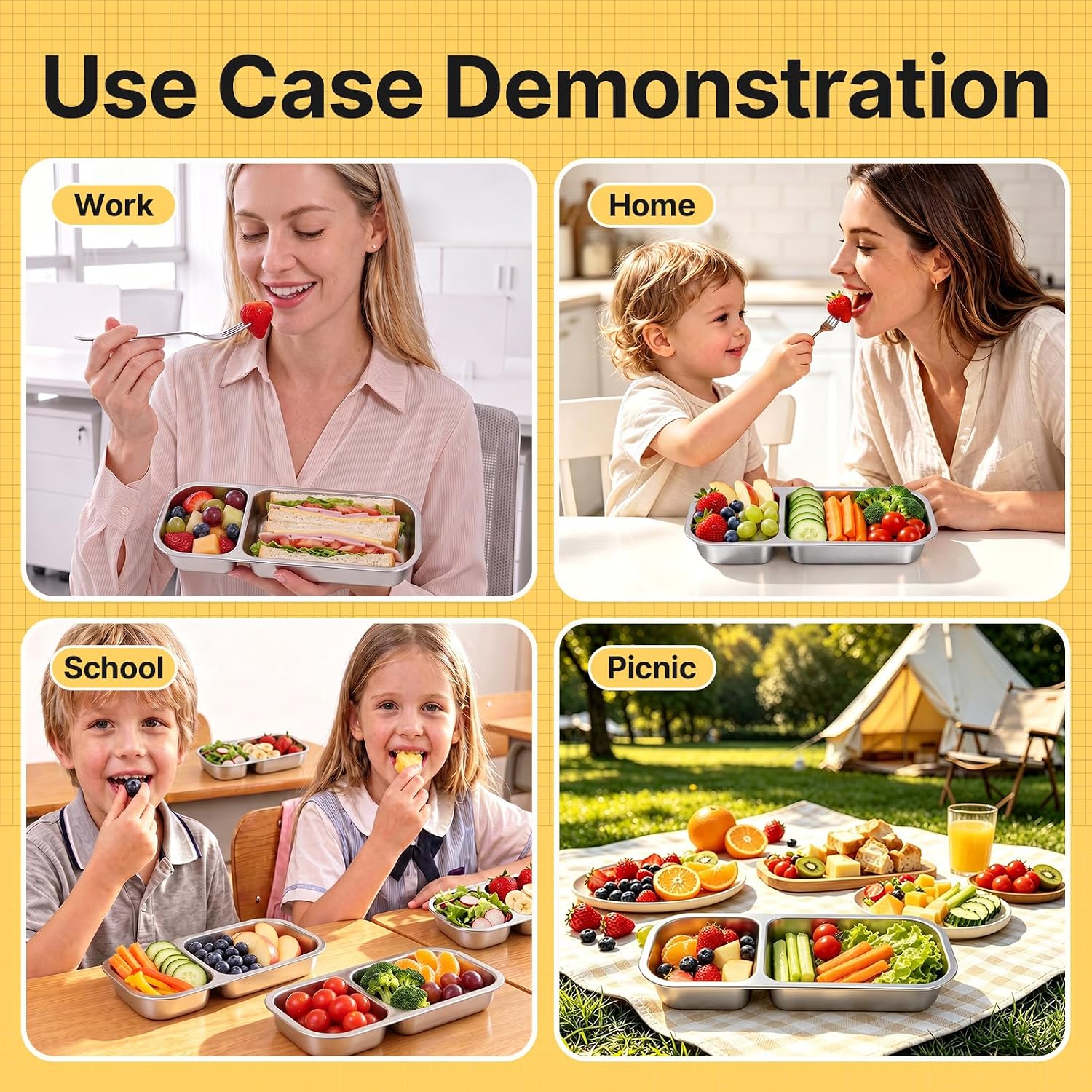 Thumbnail 6 de HestiaSnax Stainless Steel Snack Containers