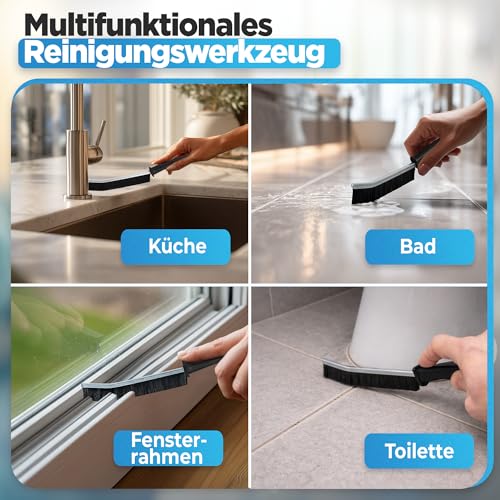 Detalle de Valhaus Fugenbürste 6er Set – antibakterielle Reinigungsbürste mit Silberionen