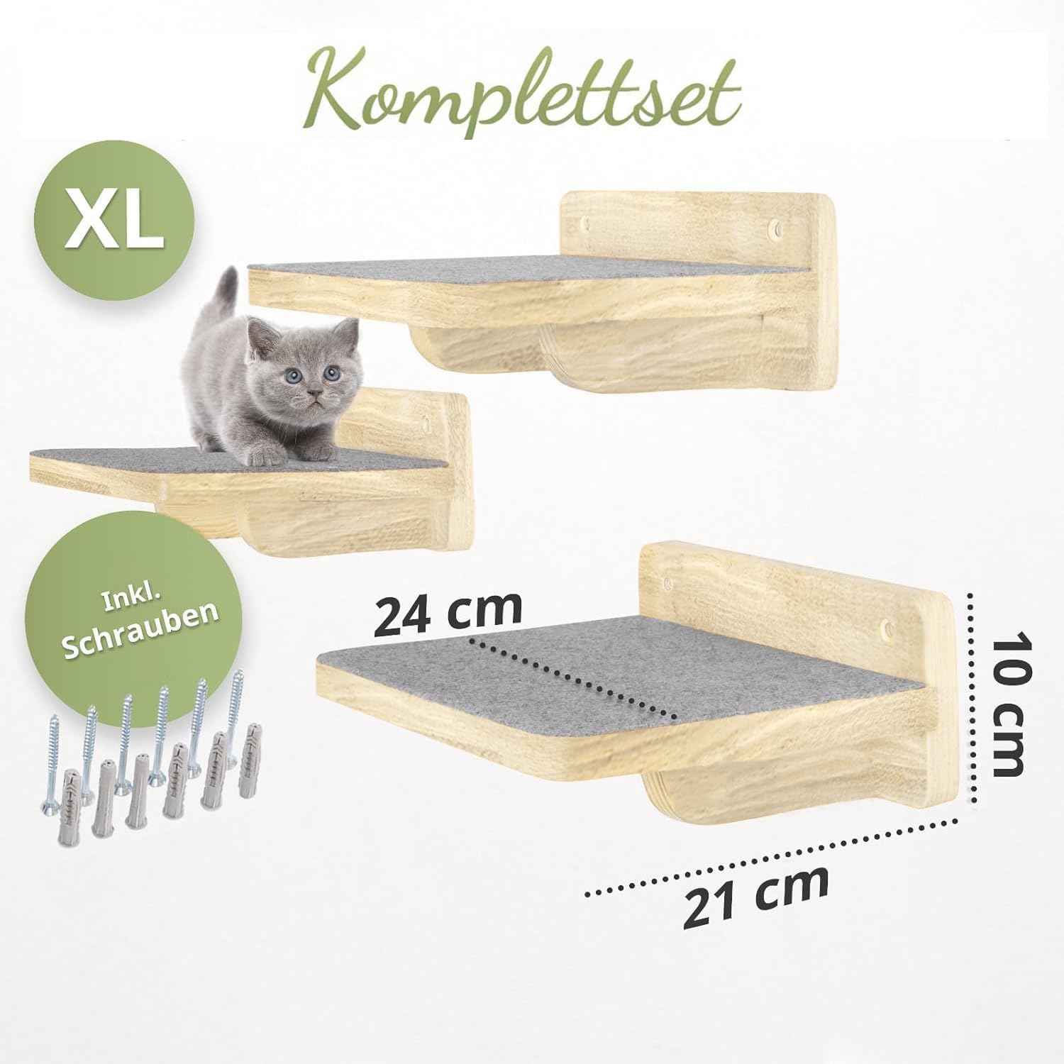 Thumbnail 2 de WOOWOOD Mur d’escalade pour chat – Lot de 3 escaliers muraux XL