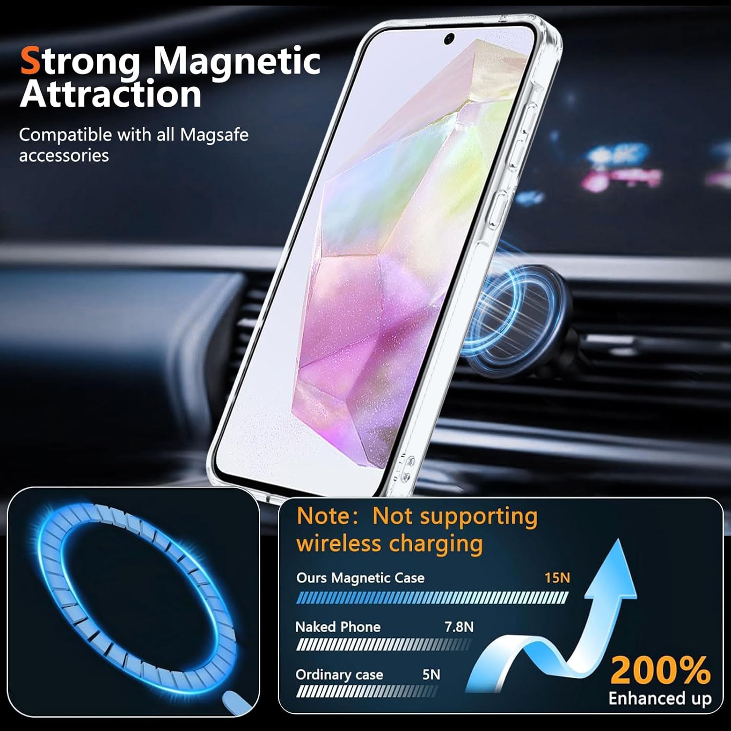 Thumbnail 2 de XTCASE Coque magnétique avec support Invisible pour Samsung Galaxy A17 5G/4G – Transparente, robuste et polyvalente
