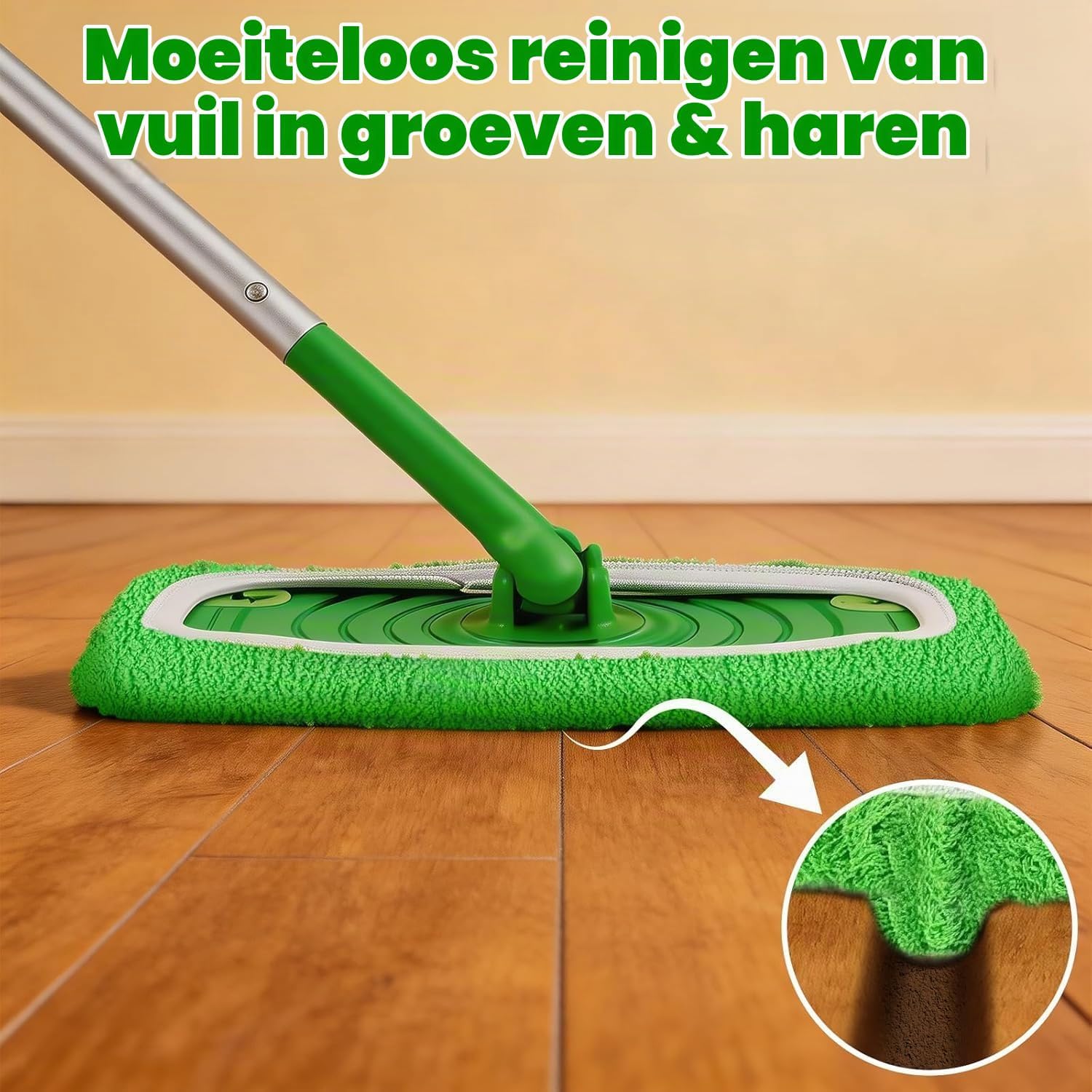 Detalle de ZWQO herbruikbare microvezelpads voor Swiffer, 12 stuks, wasbaar