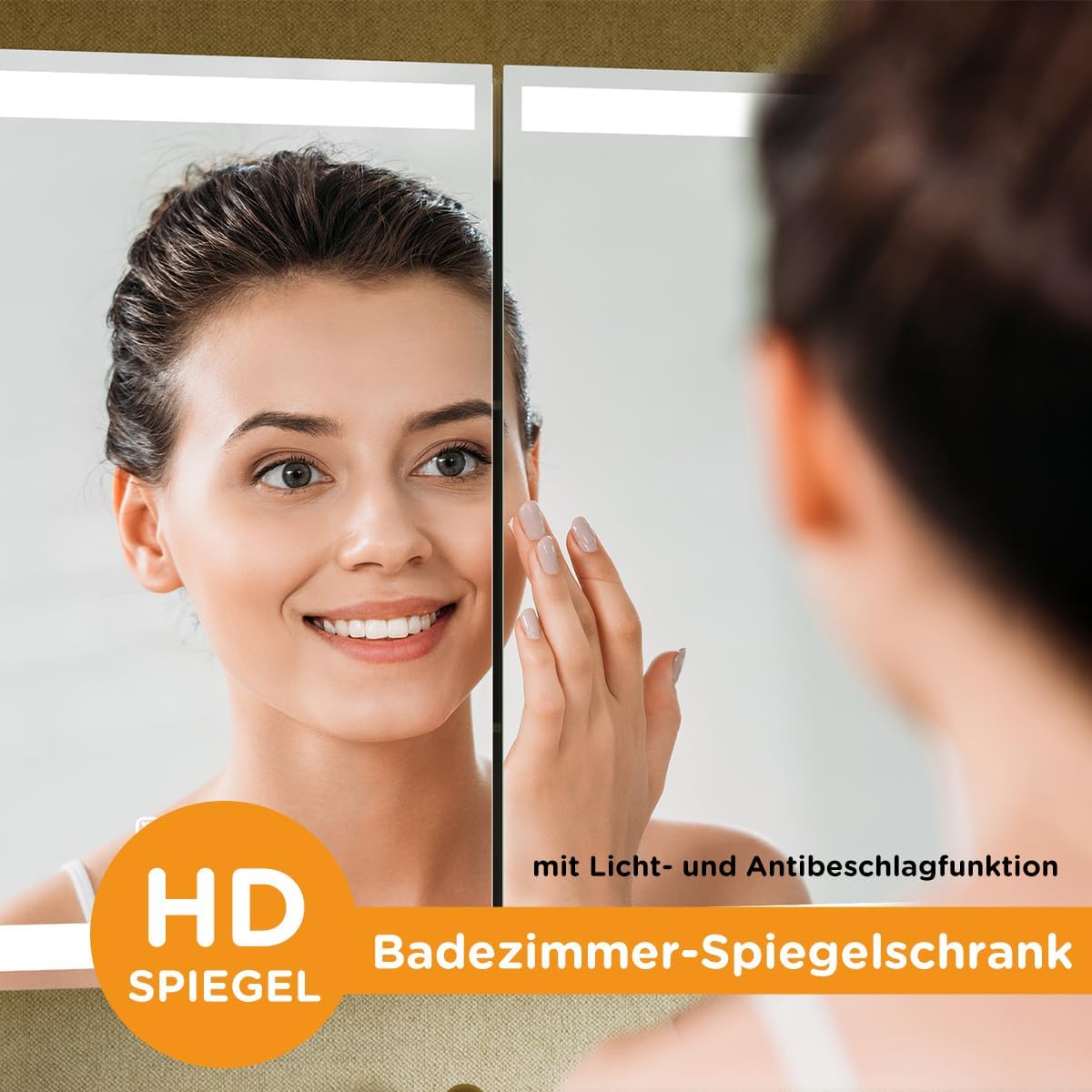 Detalle 2 de Spiegelschrank LED 80x60 für das Bad