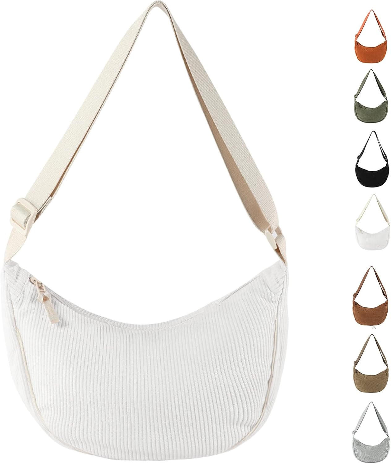 Thumbnail 6 de LOCCY Crescent Bag for Women: Nylon Crossbody with Adjustable Strap