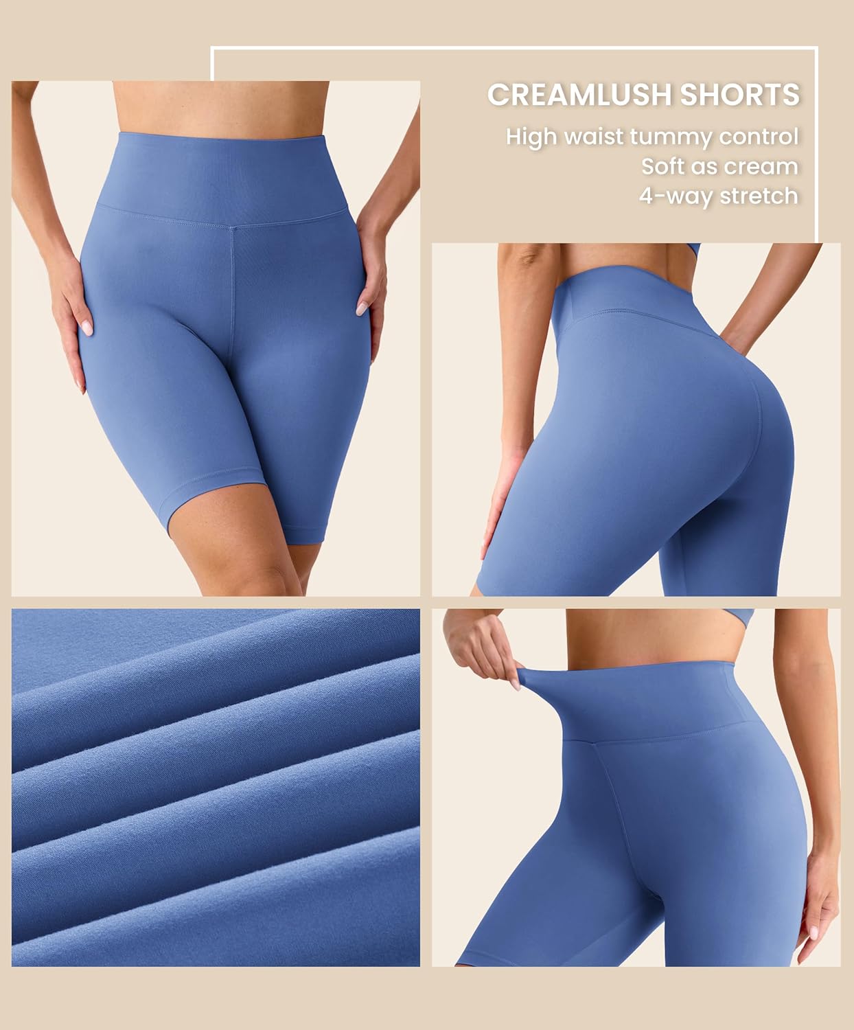 Thumbnail 3 de VALANDY Creamlush Biker Shorts 8" high waisted