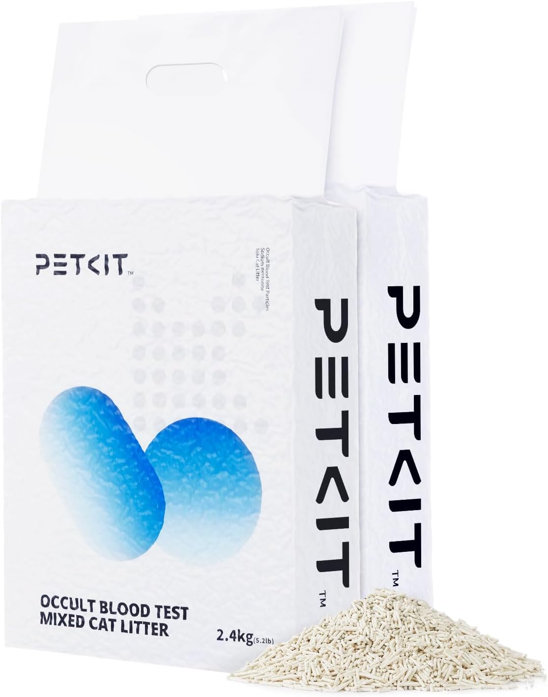 Detalle de PETKIT Tofu Cat Litter: Fast Clumping, Health-Check Content, 2 Pack (4.8kg) — Practical Multi-Cat Litter