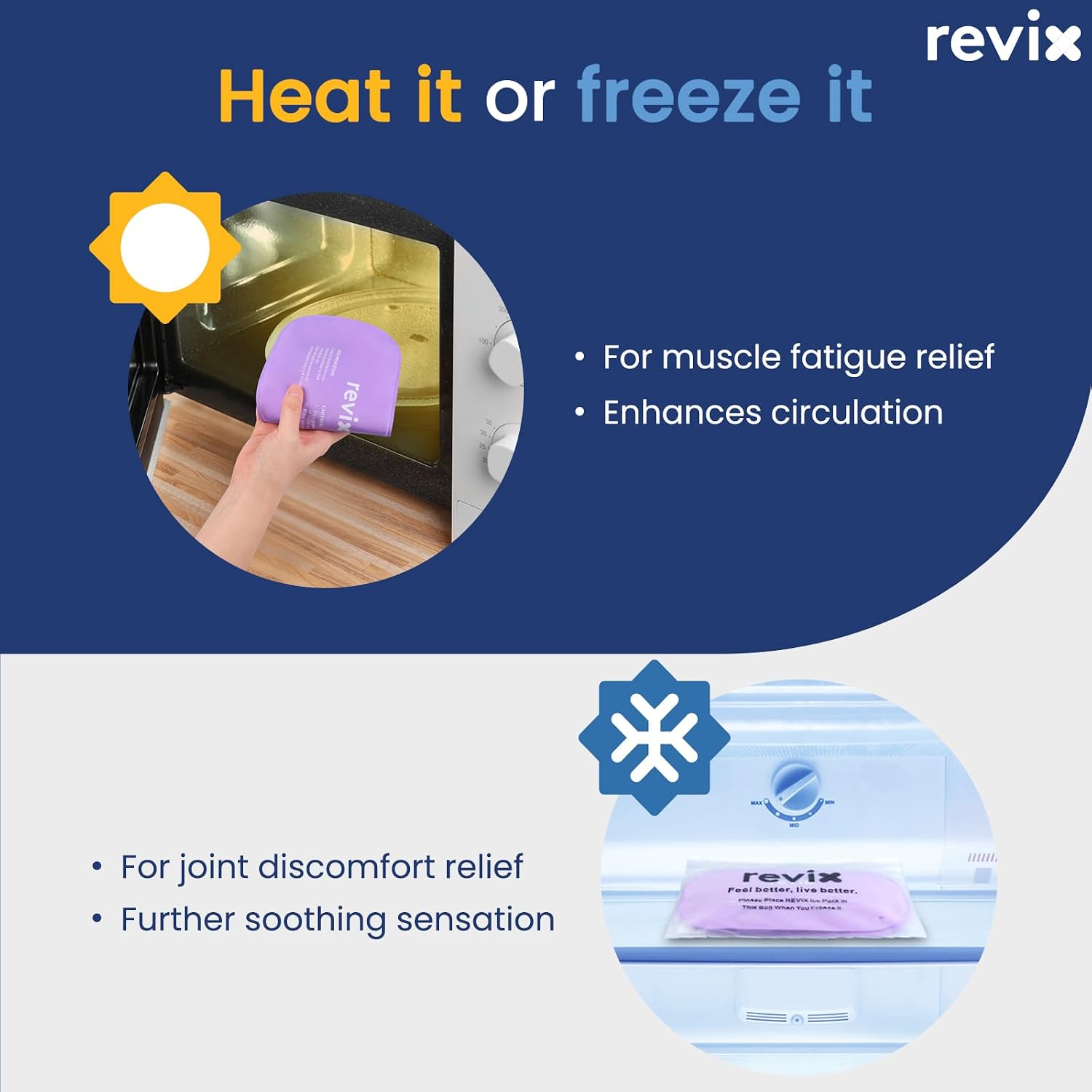 Detalle 1 de REVIX Reusable Gel Ice Packs 10" x 5