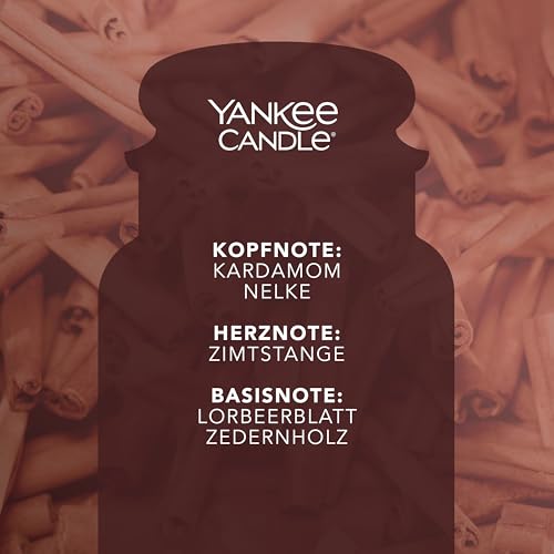 Detalle 2 de Yankee Candle Cinnamon Stick Duftkerze im Glas, groß, 110 bis 150 Stunden