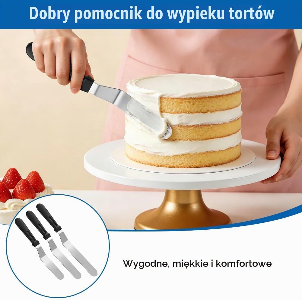 Thumbnail 3 de AUAUY 5717061 – szpatułka kątowa do kremu, stal nierdzewna, ostrze 15 cm