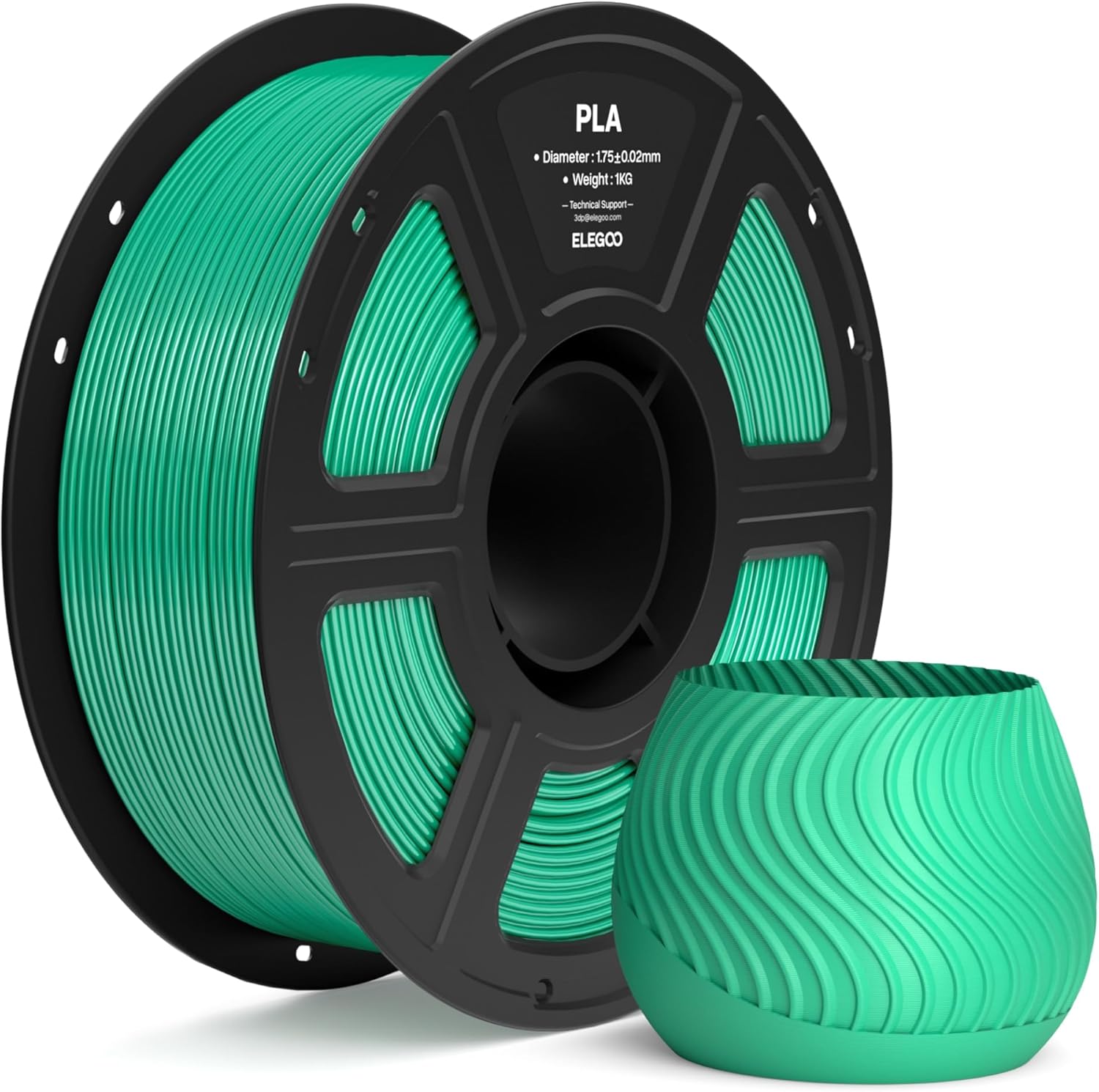 ELEGOO PLA filament 1.75mm Sea Green 1kg spool for FDM 3D printing
