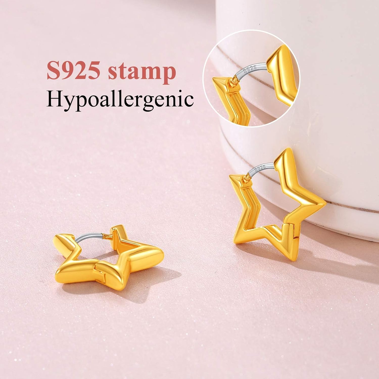Thumbnail 6 de FindChic hypoallergenic hoop earrings 19/30mm