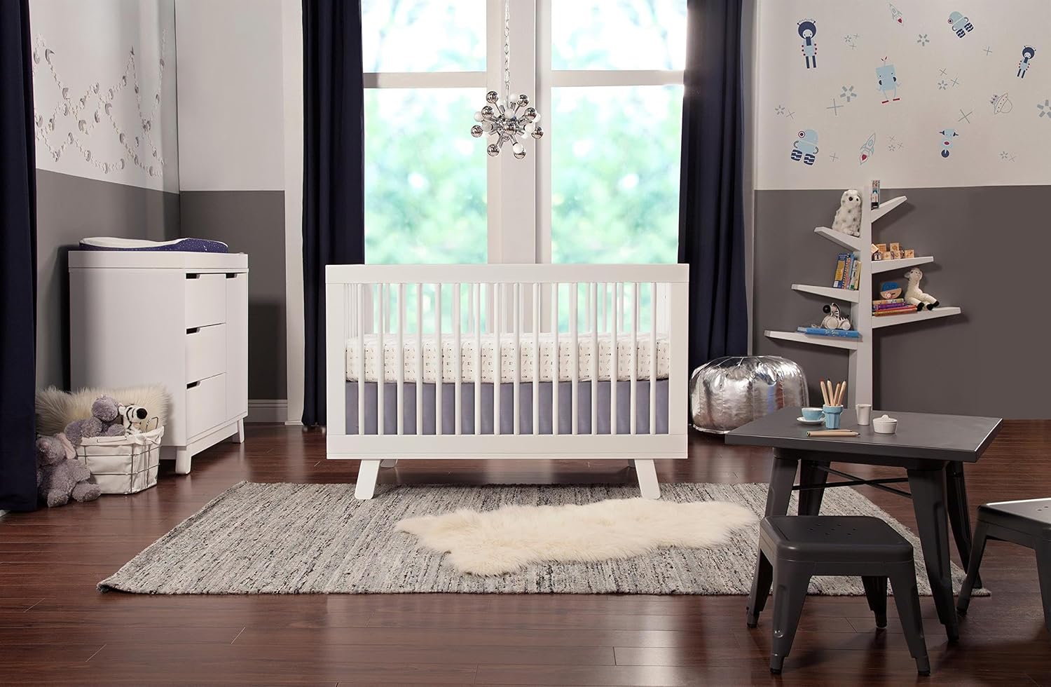 Detalle de Babyletto M4626W Spruce Tree Bookcase, White, GREENGUARD Gold Certified