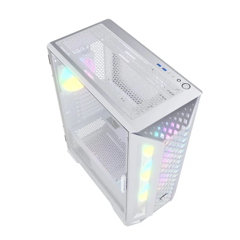 Detalle de Tempest Mirage RGB Mesh torre ATX blanca 🖥