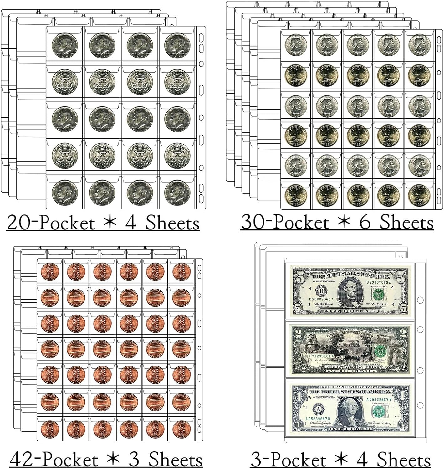 Thumbnail 2 de Ettonsun 398-Pocket Leather Coin Album