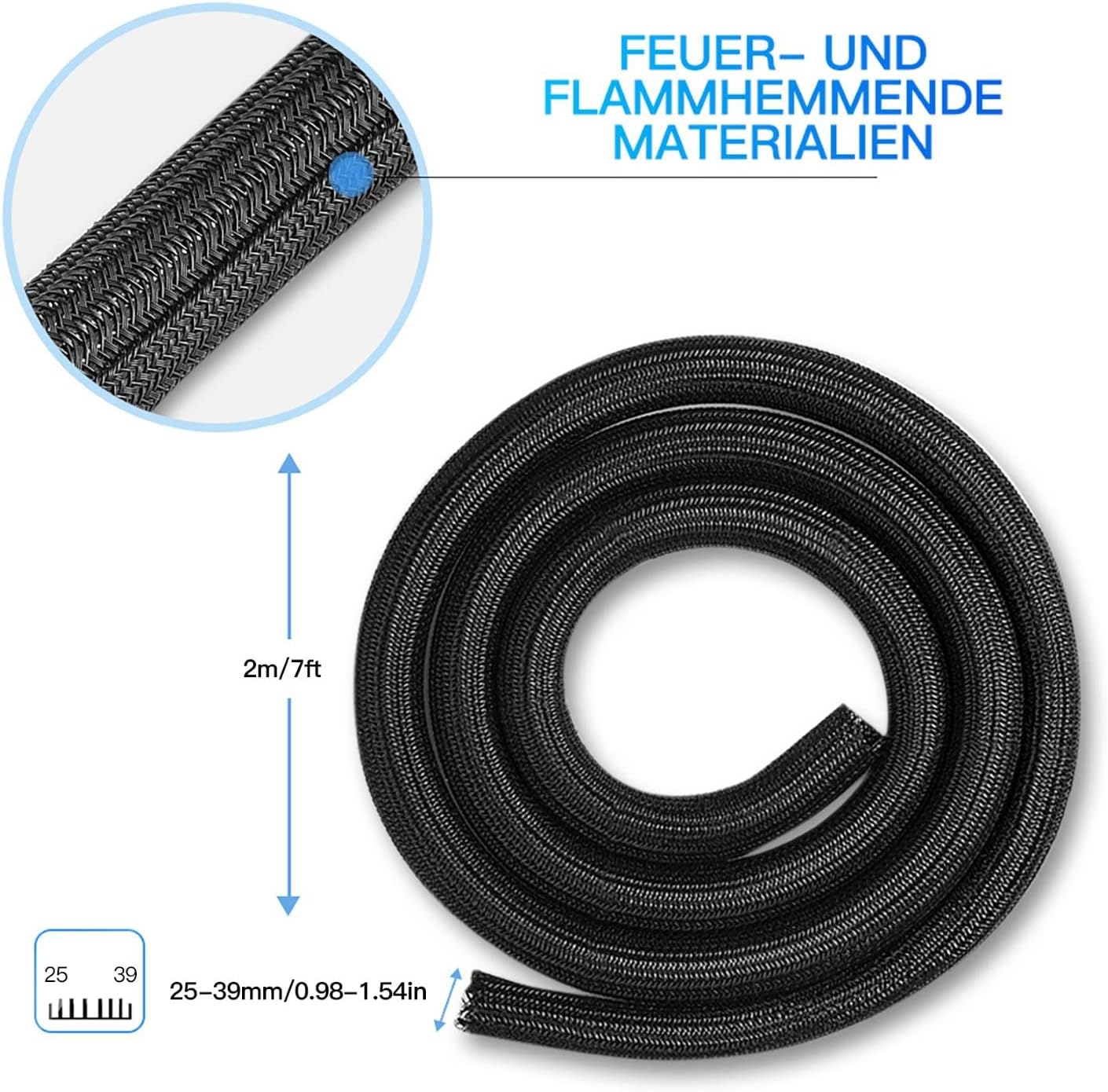 Thumbnail 6 de AGPTEK Kabelschlauch 2 m 25–39 mm