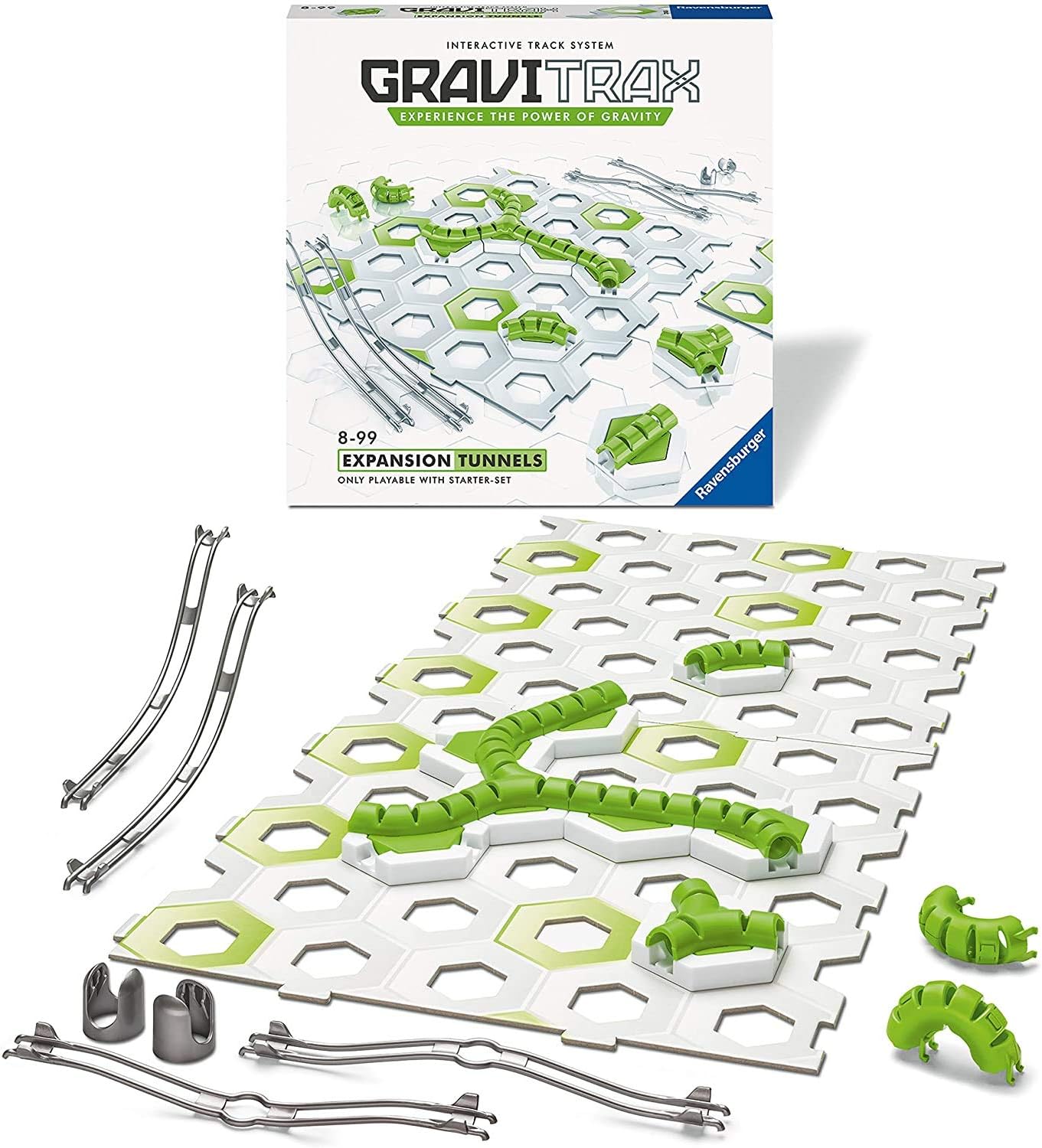 Detalle de Ravensburger GraviTrax 26820 7 拡張トンネルセット|全26パーツでコースに新たな動きを追加