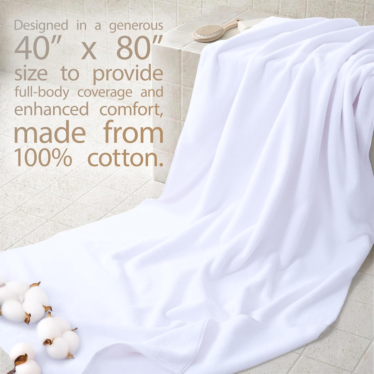 Detalle 2 de Cotton Paradise 40x80 Oversized Bath Sheet