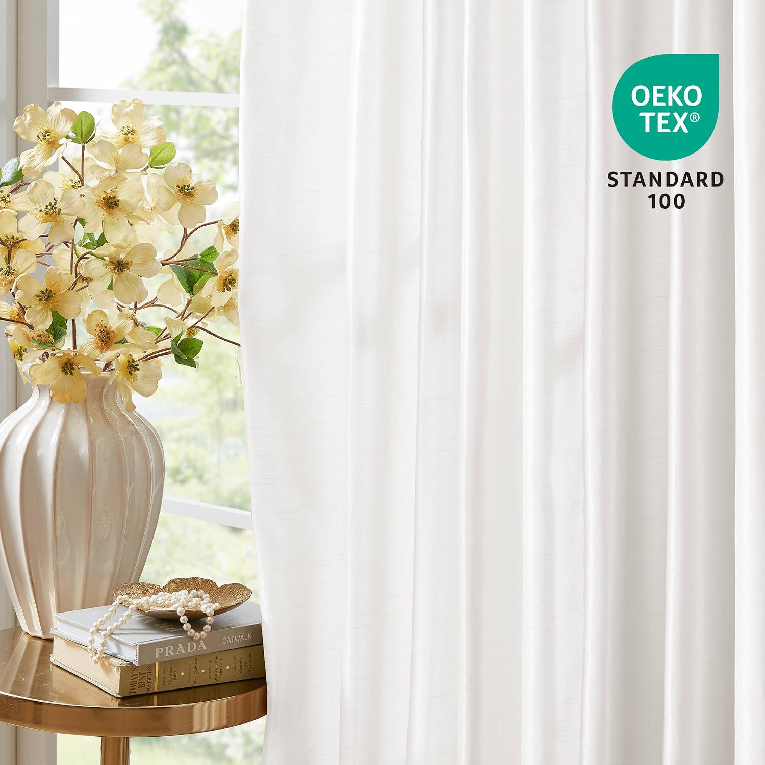 Thumbnail 1 de Madison Park Faux Silk Curtain Panel 50x95