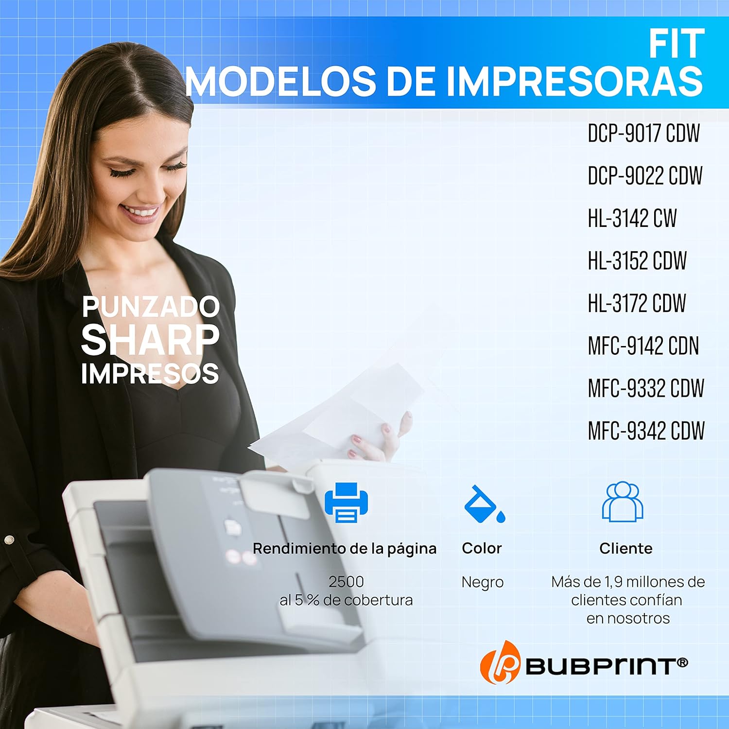 Detalle 1 de Bubprint Tóner Compatible Brother TN-242BK/246BK ✒