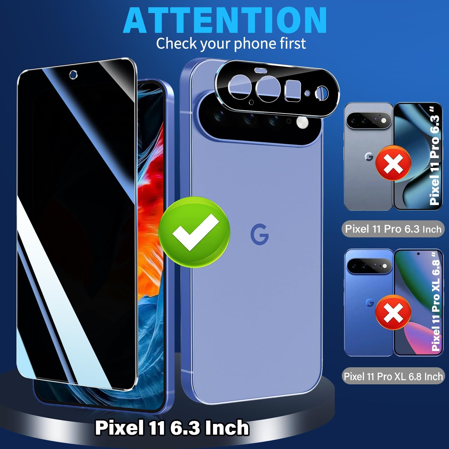 Detalle 2 de Google Pixel 11 Pro Privacy Screen Protector