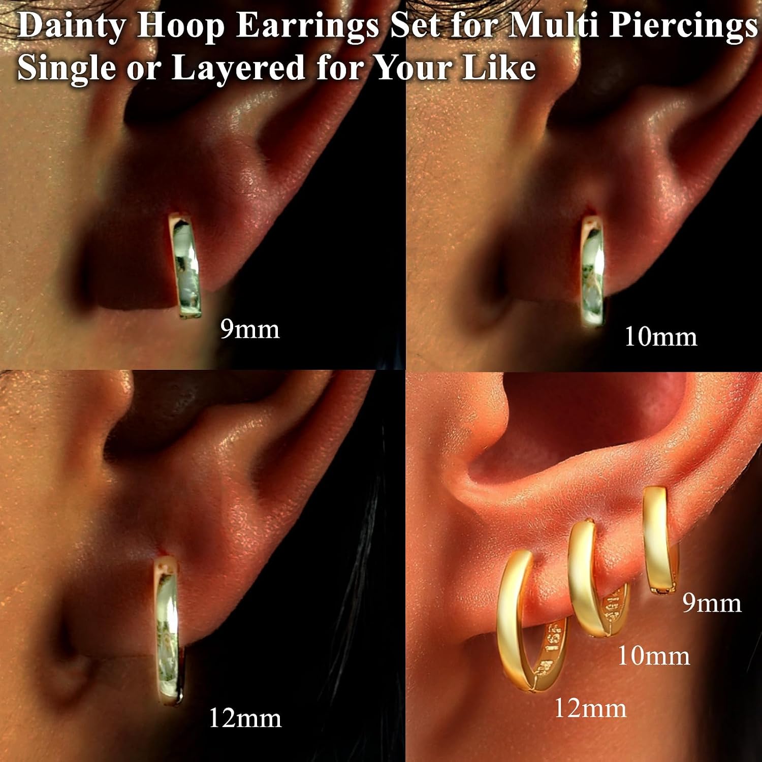 Detalle de ORANGELOVE Huggie Hoop Earrings, 14K Gold-Plated
