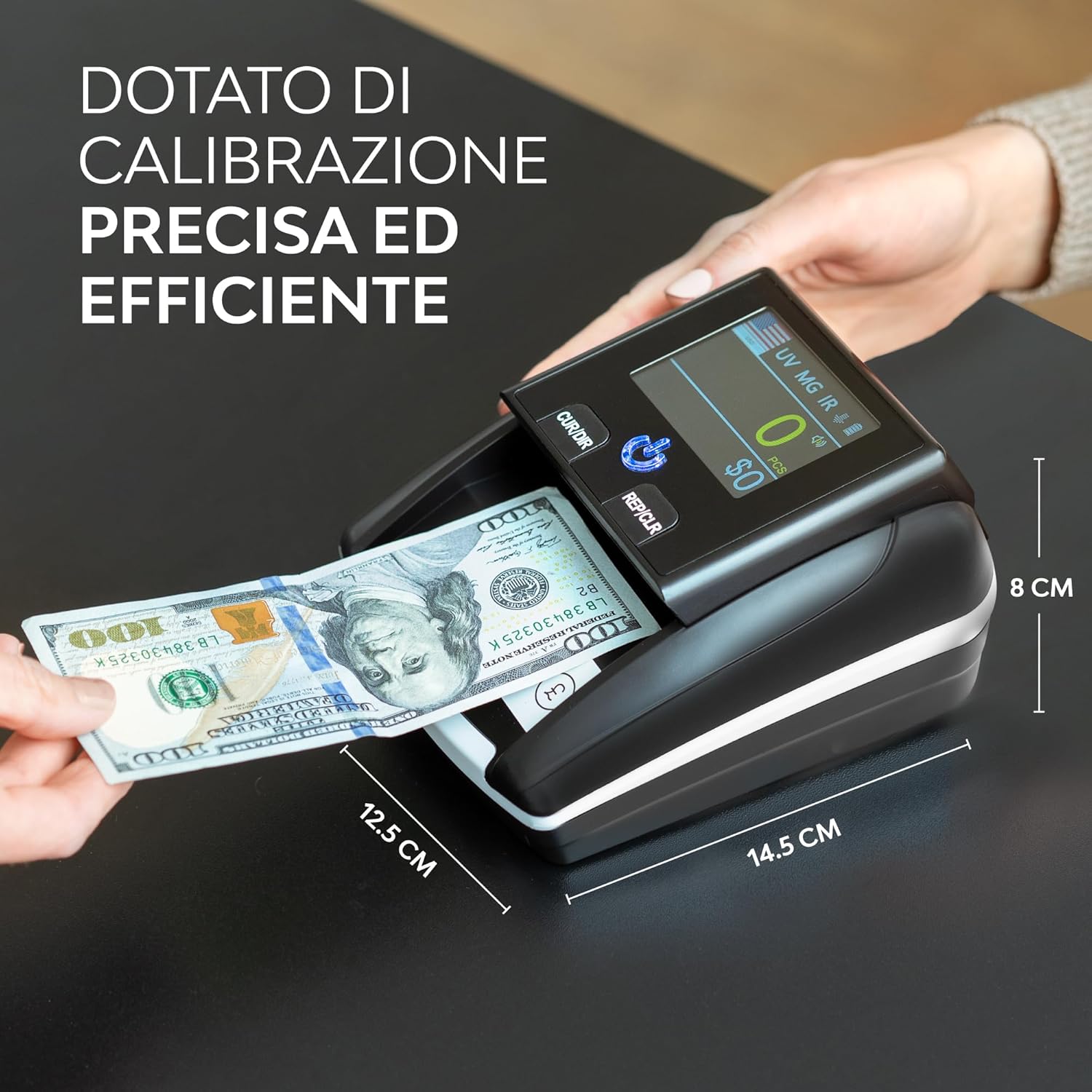 Detalle 2 de Rilevatore Zenacasa banconote UV MG IR