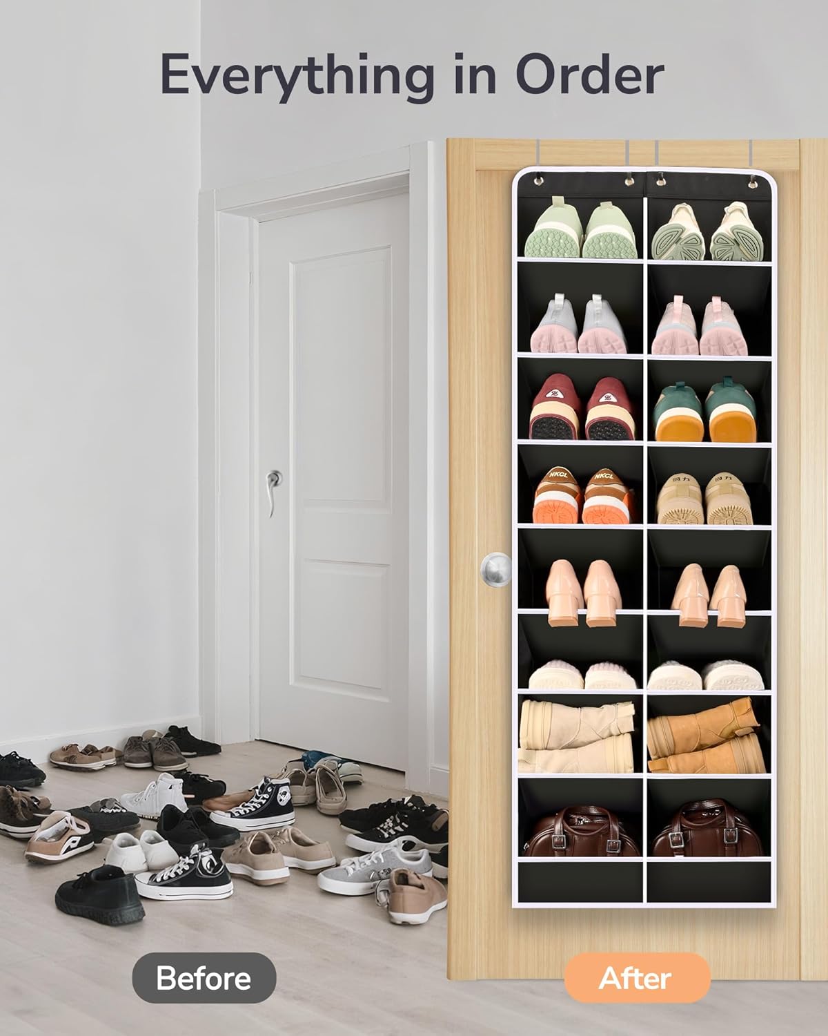 Thumbnail 4 de ULG Over The Door Shoe Organizer 16-pocket