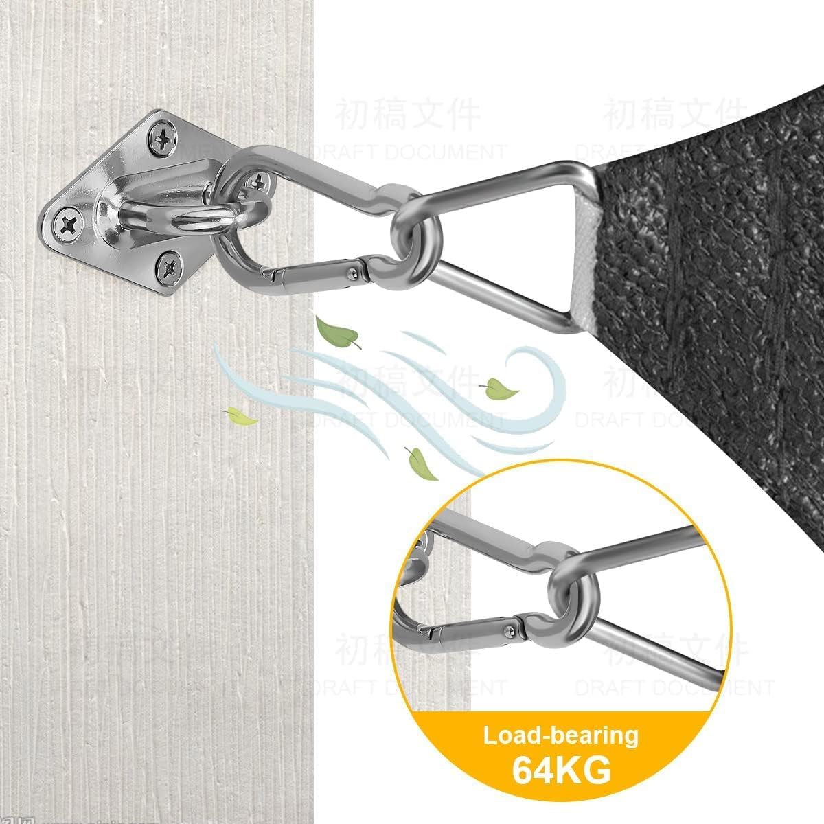 Thumbnail 1 de Morzejar Sonnensegel Befestigung Set M6 (Edelstahl 304) für Dreieck & Quadrat