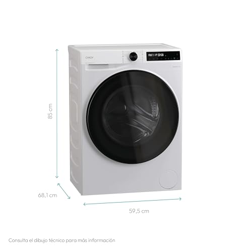 Detalle de Candy ProWash&Dry 500 (BWR 4128BL8-S): lavasecadora 12 kg + 8 kg, 1400 rpm, pantalla táctil y conectividad wifi