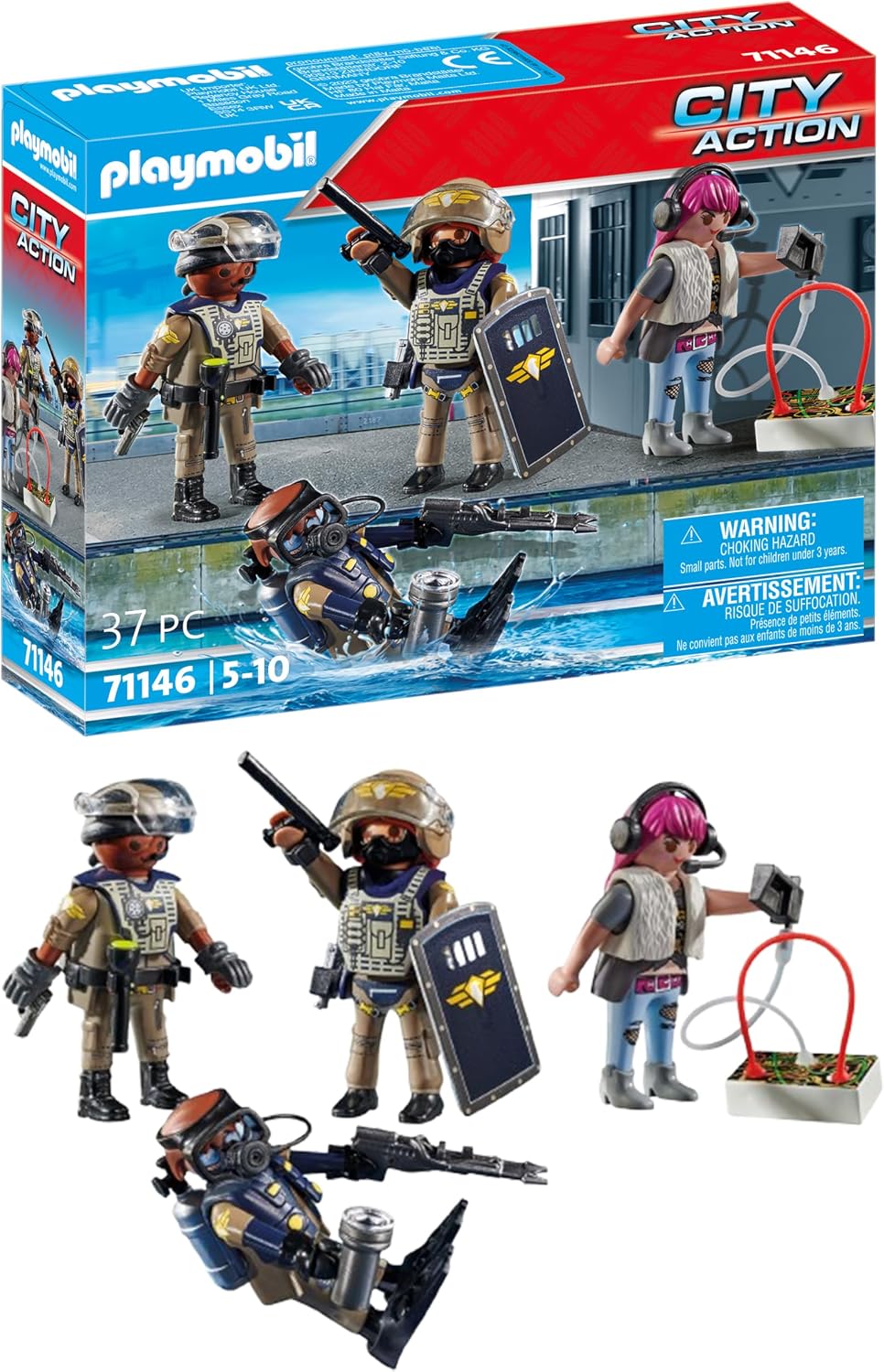 Detalle de Playmobil tactical police figure set