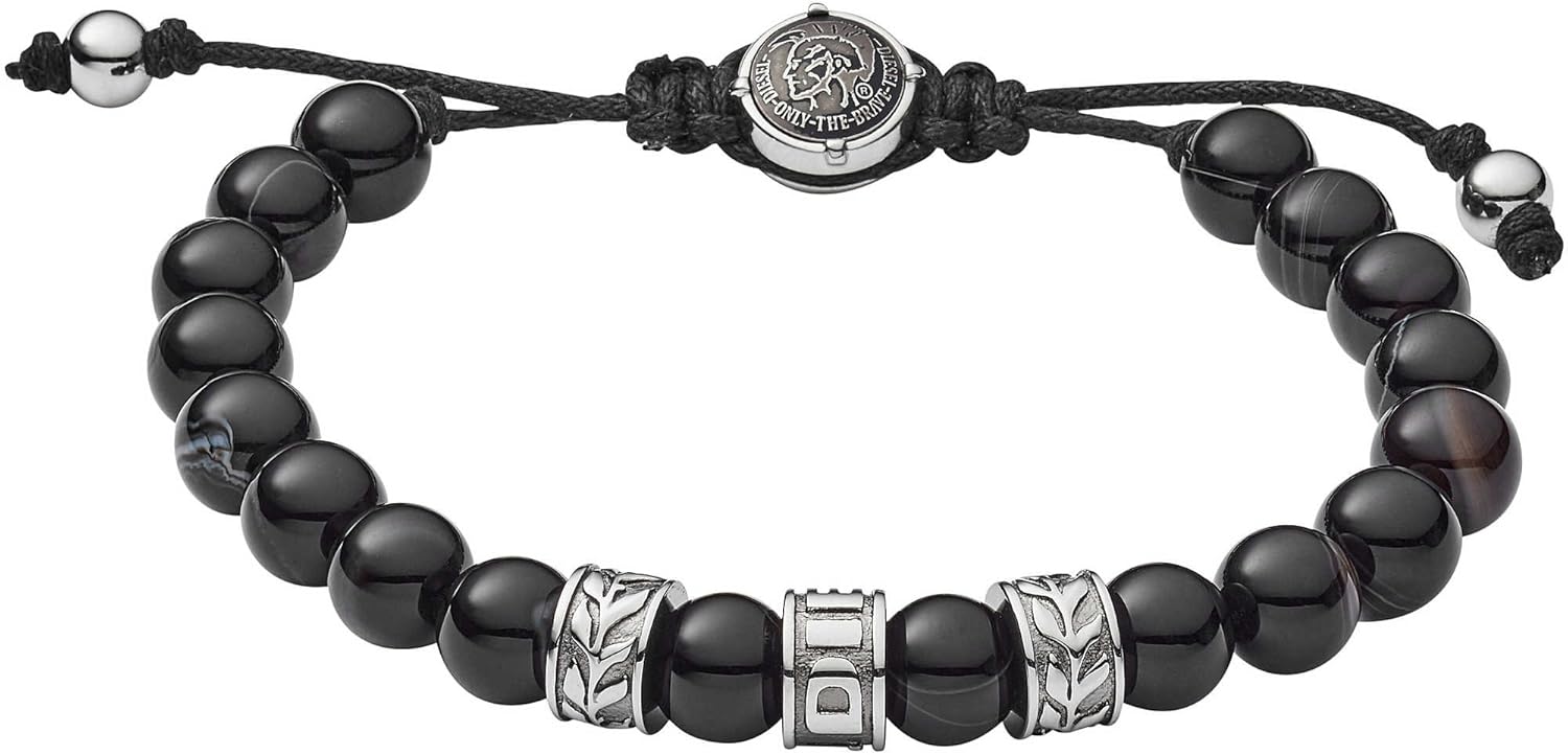 Thumbnail 3 de Diesel DX1151040 Pulsera Semipreciosa Negra para Hombre 🖤