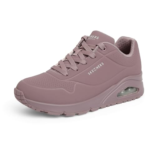 Thumbnail 7 de Skechers Damen Uno Stand On Air Trainer in Dk. Mauve Durabuck/Mesh – Größe 37 EU